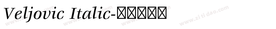 Veljovic Italic字体转换